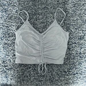 Light blue cinched tank top
